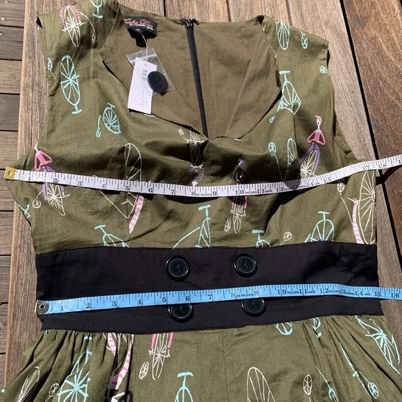 Trashy Diva Bitsy Middy Dress - Mime Time Size 10 - Picture 6 of 8